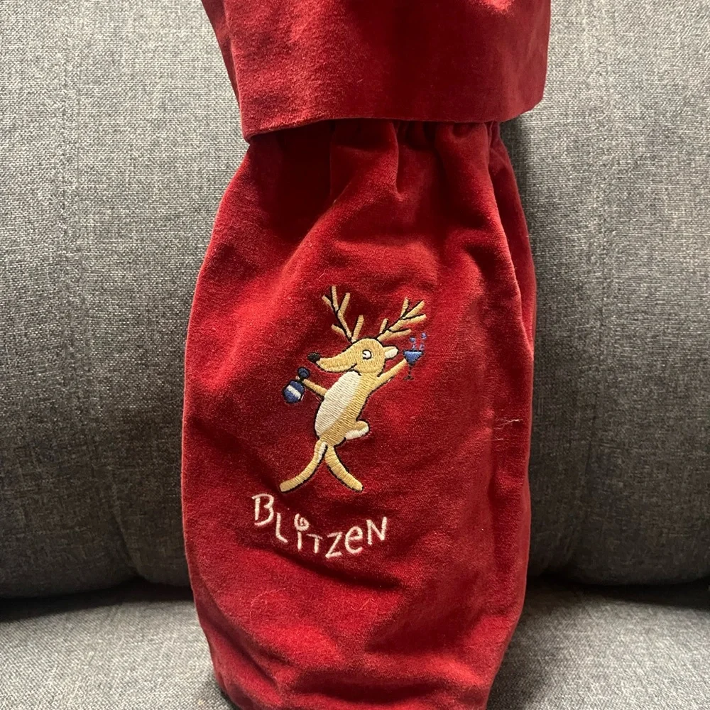 Pottery Barn Reindeer- Blitzen Wine Bottle Bag